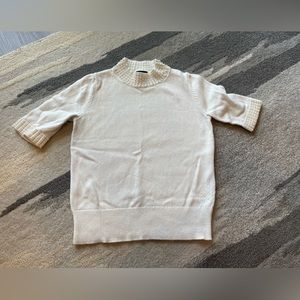 Ann Taylor pearl-trimmed sweater